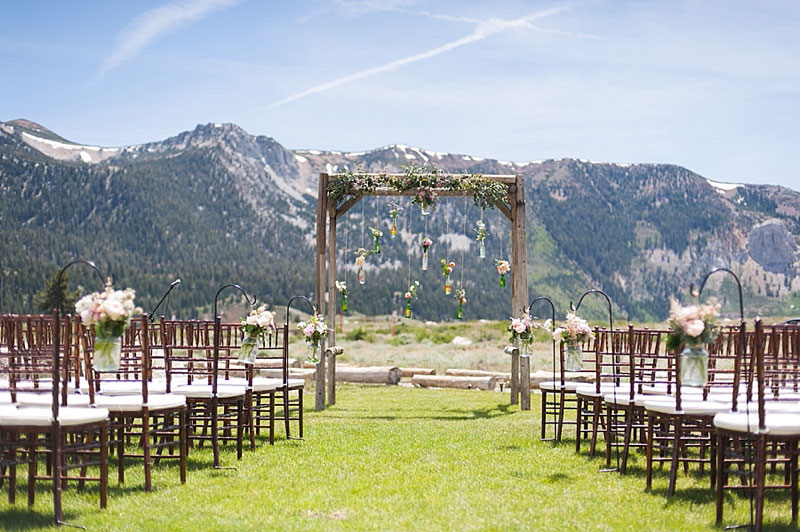 Wedding arch and seating