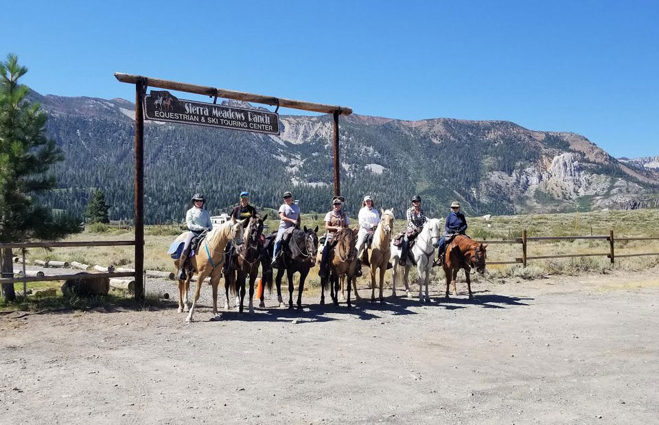 Seven horseback riders